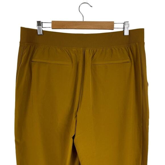 Athleta Brooklyn Ankle Tapered Leg Ribbed Textured Joggers Pant Brass Yellow 16 - Picture 12 of 16